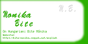 monika bite business card